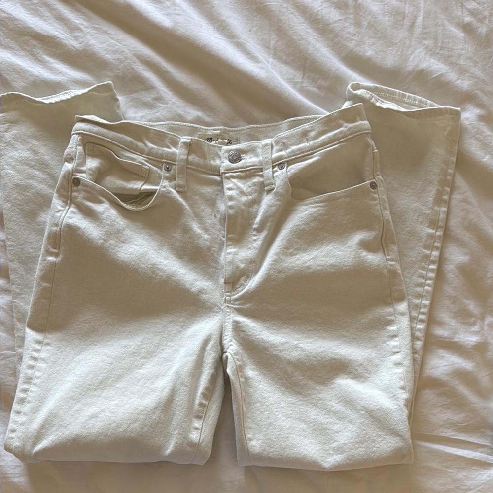 Madewell The Girlfriend White Denim
